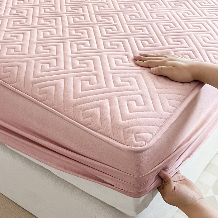 91家纺网 家纺一手货源 找家纺 （总）卡伦家纺 2025新款水洗棉磨毛防水夹棉床笠