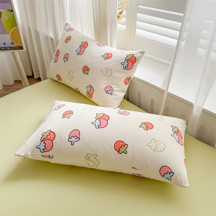 91家纺网 家纺一手货源 找家纺 美梦里 2025新款A类水洗棉棉花夏被 夏凉被空调被 小草莓