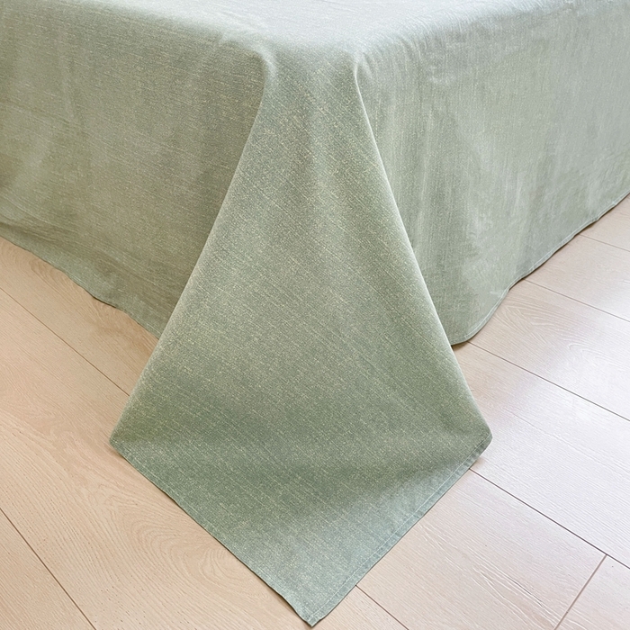 91家纺网 家纺一手货源 找家纺 吉象2025新款全棉印花北欧极简四件套系列 文艺绿