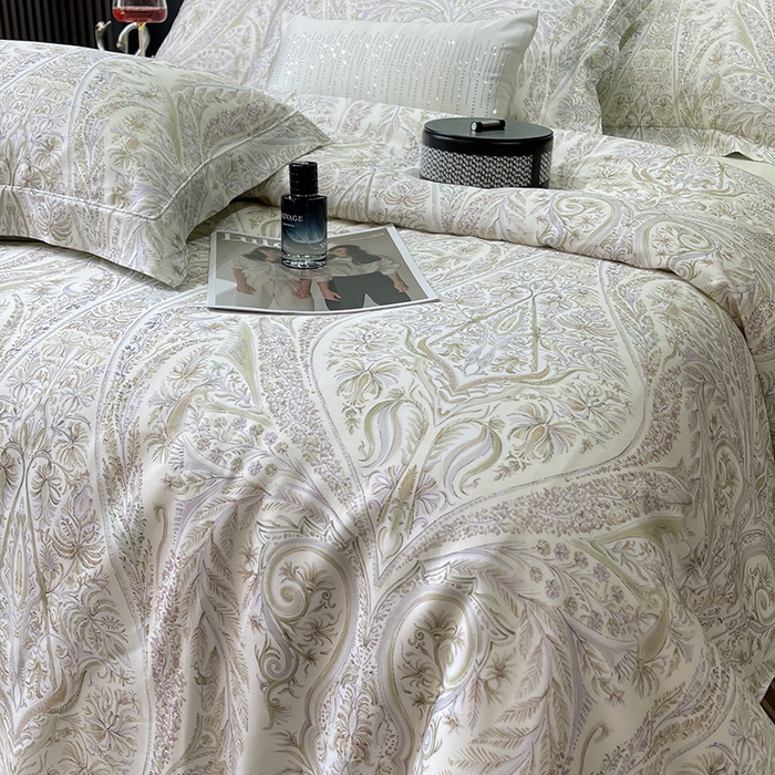 91家纺网 家纺一手货源 找家纺 莱豫2025新款50支莱赛尔天丝四件套 悸川