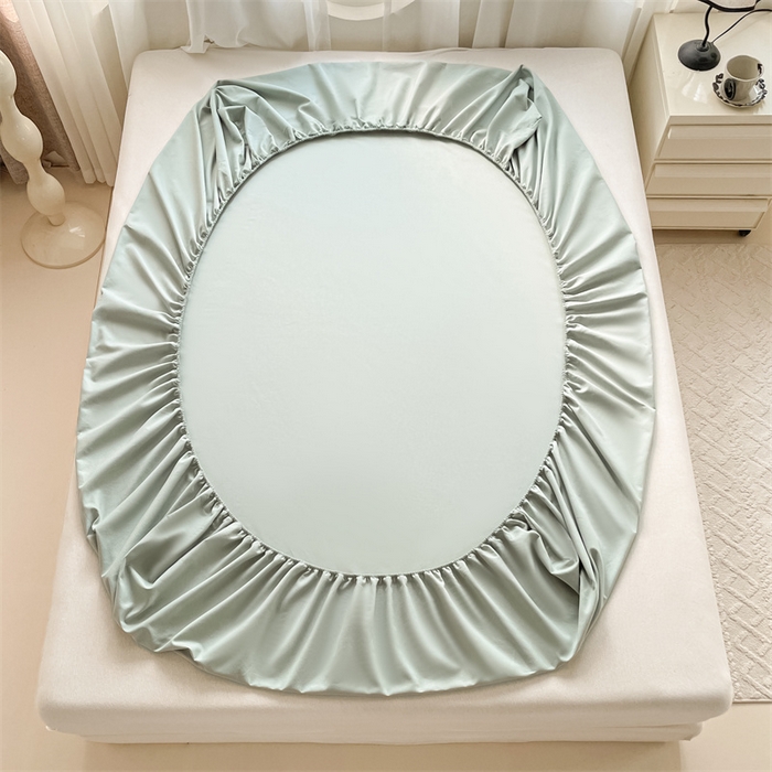 91家纺网 家纺一手货源 找家纺 布卢姆床垫 2025新款全棉烫画全棉老粗布床笠 棉朵-松绿