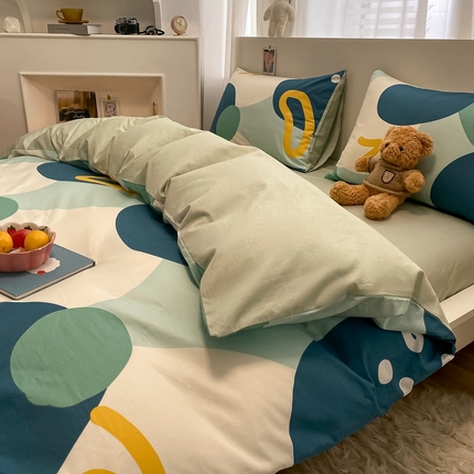 91家纺网 家纺一手货源 找家纺 （总）吉象2025新款全棉印花北欧极简四件套系列