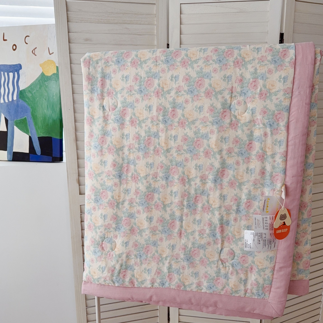 91家纺网 家纺一手货源 找家纺 于果 2025新款全棉双层纱夏被四件套 佩洛斯