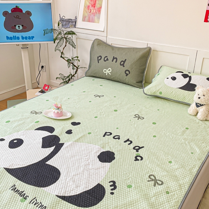 91家纺网 家纺一手货源 找家纺 川悦生活 2025新款大版冰豆豆凉豆豆凉席 礼物小熊猫