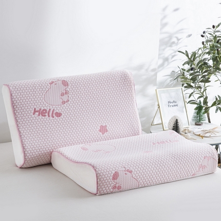 （总）大黄蜂家居家纺2025新款卡皮巴拉凉感冰豆豆乳胶单枕套枕套单件