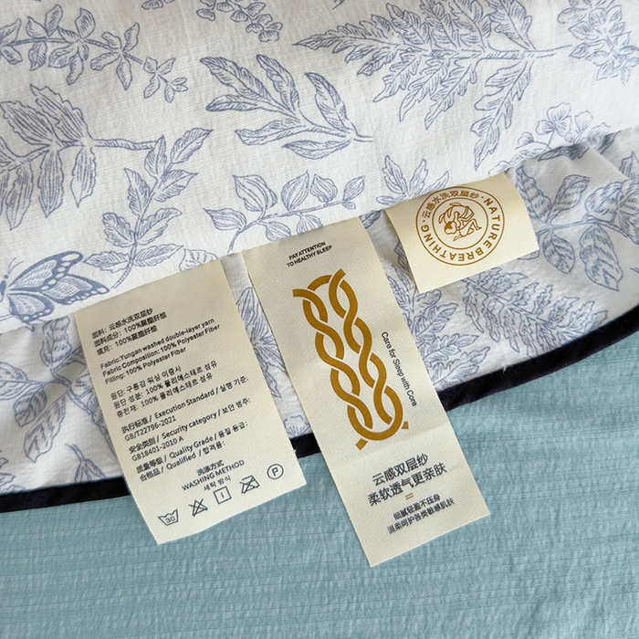 91家纺网 家纺一手货源 找家纺 慕尚 2025新款云感棉花边夏凉被空调被 蝶恋