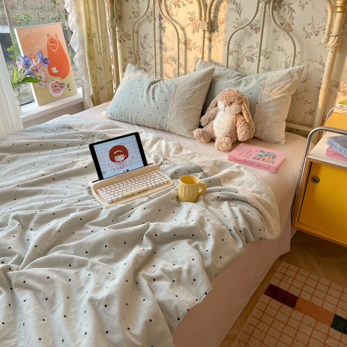 91家纺网 家纺一手货源 找家纺 （总）盼季家纺 新款夏季夏天蕾丝花边大豆纤维被夏凉被床单四件套空调被