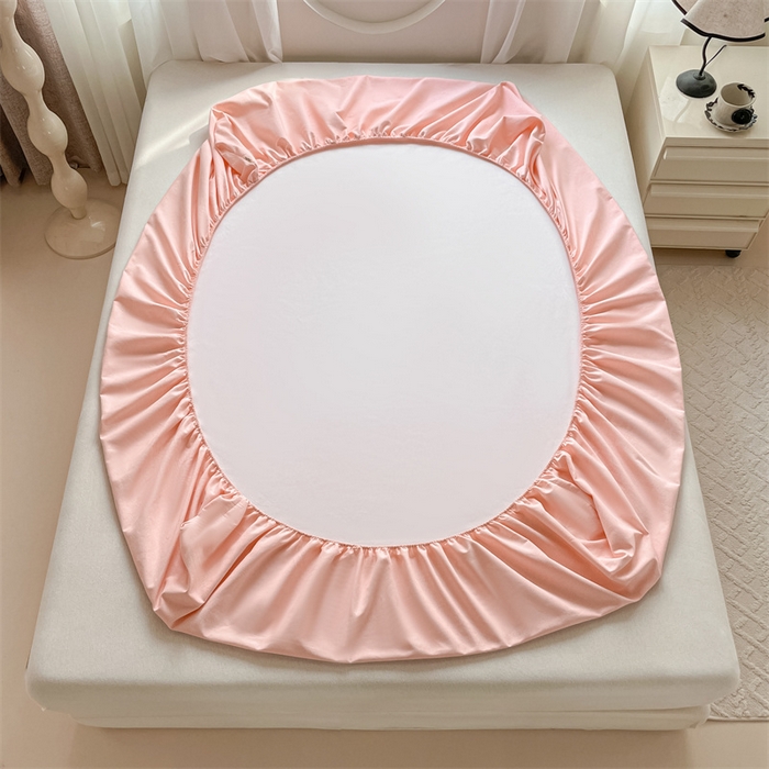 91家纺网 家纺一手货源 找家纺 布卢姆床垫 2025新款全棉烫画全棉老粗布床笠 棉朵-珊瑚粉