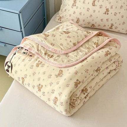 葡萄家 2025新款A类母婴级大豆纤维牛奶丝针织棉夏凉被空调被-系列二 花粉