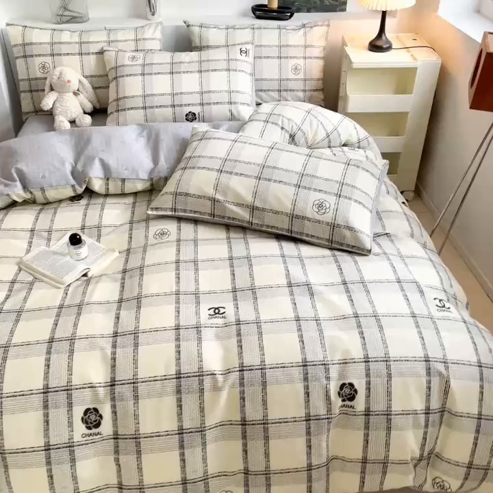 91家纺网 家纺一手货源 找家纺 吉象2025新款全棉印花北欧极简四件套系列 奈香