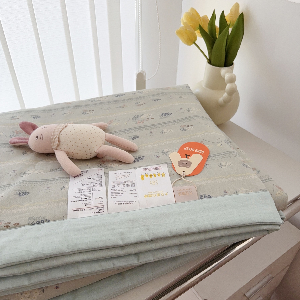 91家纺网 家纺一手货源 找家纺 于果 2025新款全棉双层纱夏被四件套 惜梦