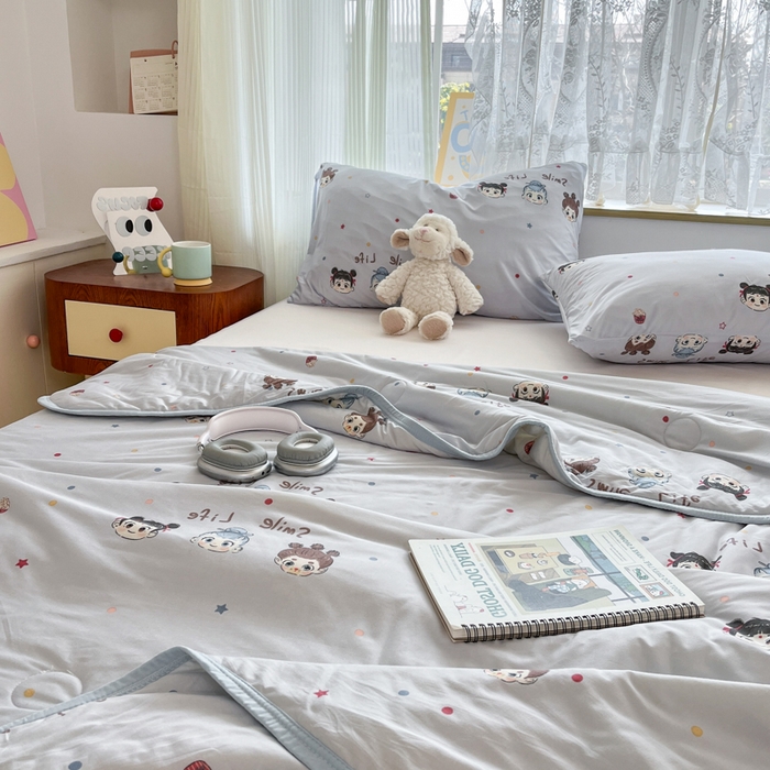 91家纺网 家纺一手货源 找家纺 葡萄家 2025新款A类母婴级大豆纤维牛奶丝针织棉夏凉被空调被-系列二 哪吒