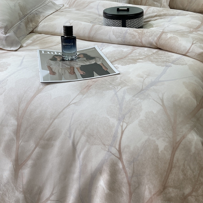 91家纺网 家纺一手货源 找家纺 莱豫2025新款50支莱赛尔天丝四件套 扶光