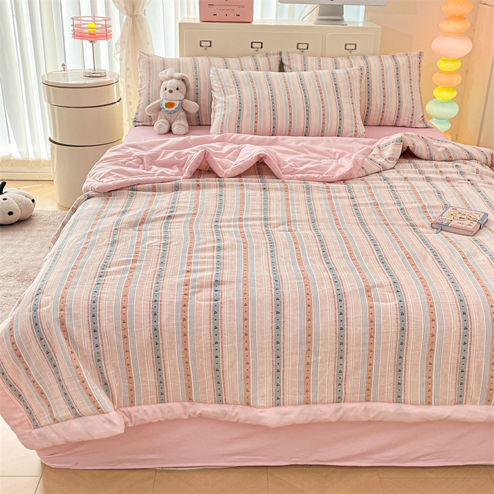 91家纺网 家纺一手货源 找家纺 美梦里 2025新款A类水洗棉棉花夏被 夏凉被空调被 余音