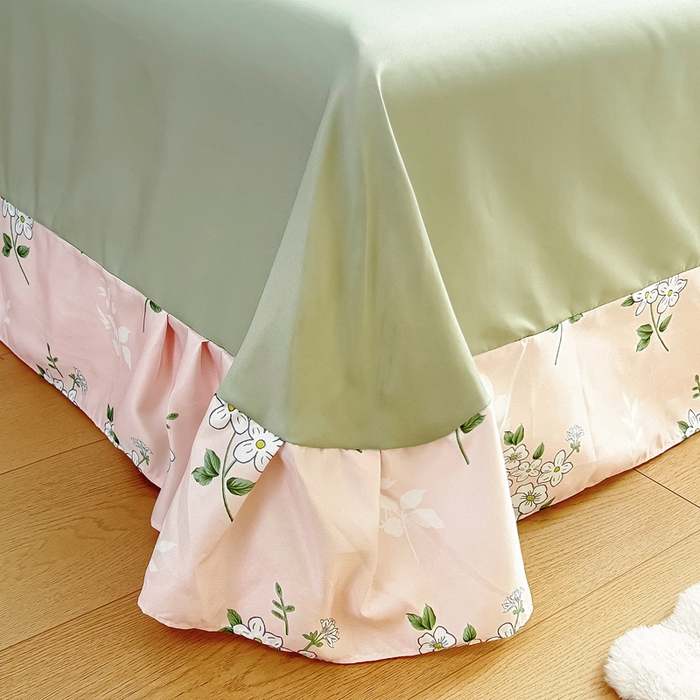 91家纺网 家纺一手货源 找家纺 找底底家纺 2025新款60S水洗天丝夏被夏凉被空调被床裙四件套 盛夏