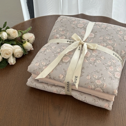 91家纺网 家纺一手货源 找家纺 （总）黛馨  2025新款全棉A类小清新双层纱四件套