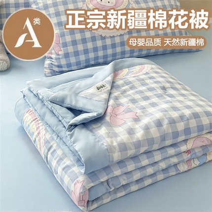 美梦里 2025新款A类水洗棉棉花夏被 夏凉被空调被 喵喵慕斯