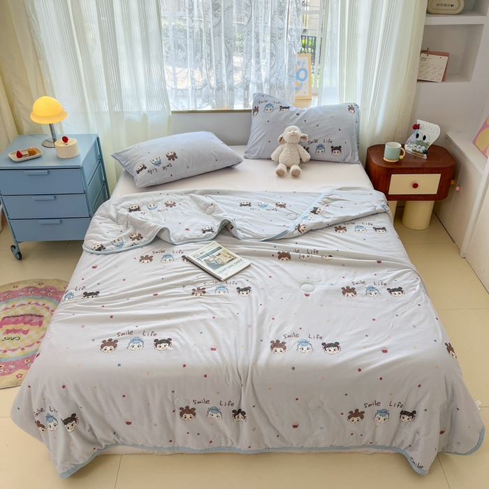 91家纺网 家纺一手货源 找家纺 葡萄家 2025新款A类母婴级大豆纤维牛奶丝针织棉夏凉被空调被-系列二 哪吒