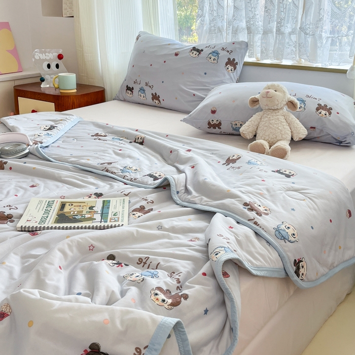 91家纺网 家纺一手货源 找家纺 葡萄家 2025新款A类母婴级大豆纤维牛奶丝针织棉夏凉被空调被-系列二 哪吒