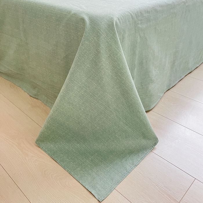 91家纺网 家纺一手货源 找家纺 吉象2025新款全棉印花北欧极简四件套系列 悉尼绿（风格一）