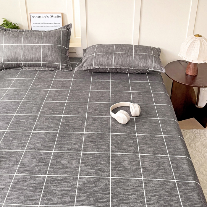 91家纺网 家纺一手货源 找家纺 朵朵家纺 2025新款亲肤棉芦荟棉床笠单床笠，磨毛床笠，印花床笠（可定制尺寸 ） 北欧风情