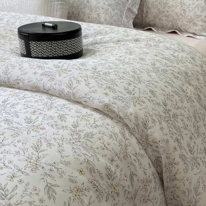 91家纺网 家纺一手货源 找家纺 莱豫2025新款50支莱赛尔天丝四件套 花黛米