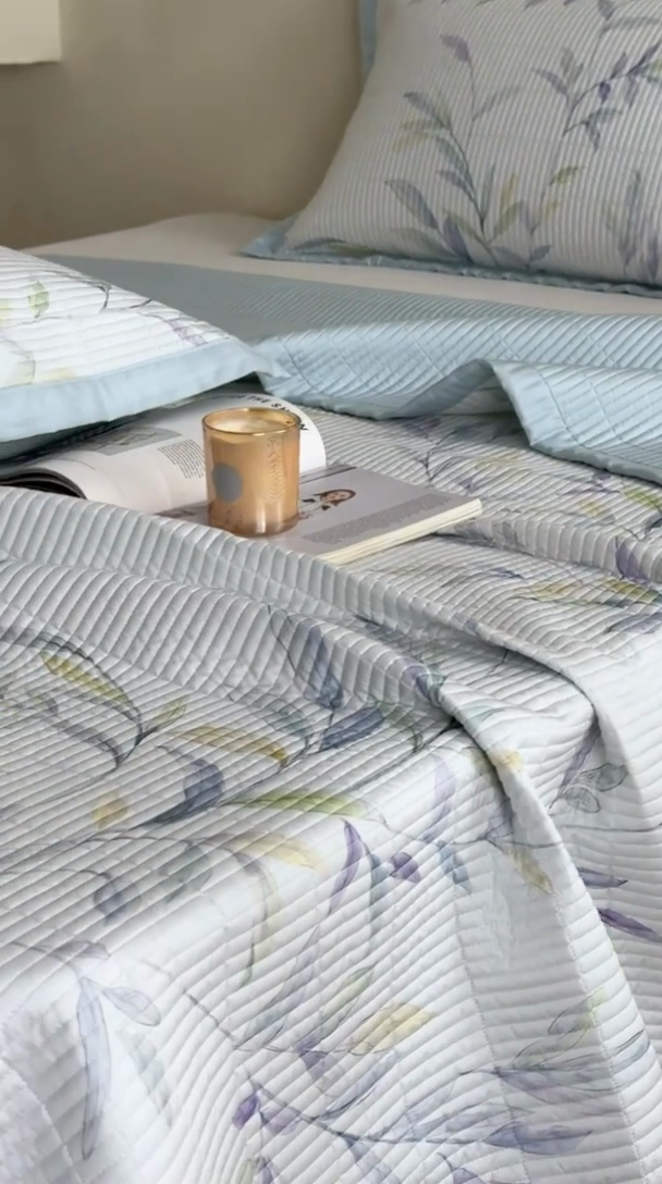 91家纺网 家纺一手货源 找家纺 （总）黛舒家居2025新款天丝水洗印花夏被床盖三件套