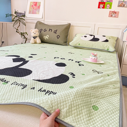 91家纺网 家纺一手货源 找家纺 川悦生活 2025新款大版冰豆豆凉豆豆凉席 礼物小熊猫