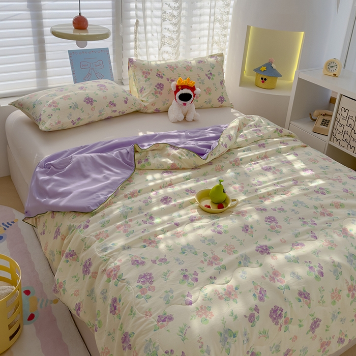 91家纺网 家纺一手货源 找家纺 美派工厂店2025新款水洗邹邹纱夏被 流心奶糕