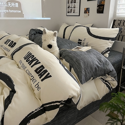 吉象2025新款全棉印花北欧极简四件套系列 3凯文