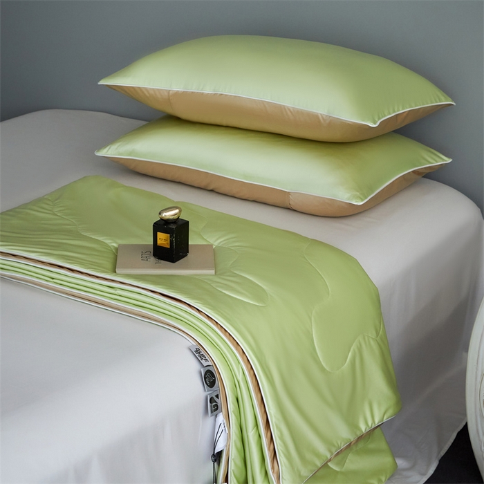 91家纺网 家纺一手货源 找家纺 （总）头等舱  2025新款水光缎冰肌锦氨A类55植物大豆7A抗菌夏被配礼盒