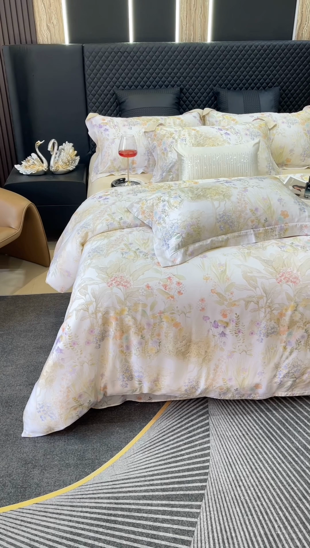 91家纺网 家纺一手货源 找家纺 莱豫2025新款50支莱赛尔天丝四件套 遇春雪米