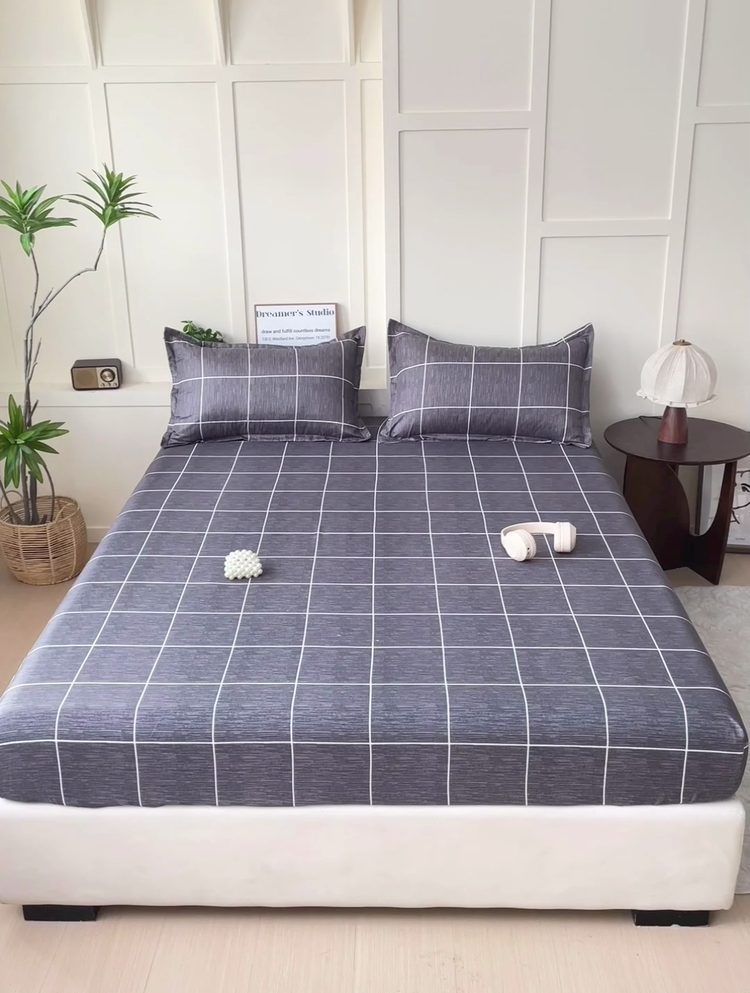 91家纺网 家纺一手货源 找家纺 朵朵家纺 2025新款亲肤棉芦荟棉床笠单床笠，磨毛床笠，印花床笠（可定制尺寸 ） 北欧风情