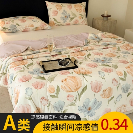 91家纺网 家纺一手货源 找家纺 （总）丹本家纺 2025新款A类锦氨凉感被数码印花夏被夏凉被空调被