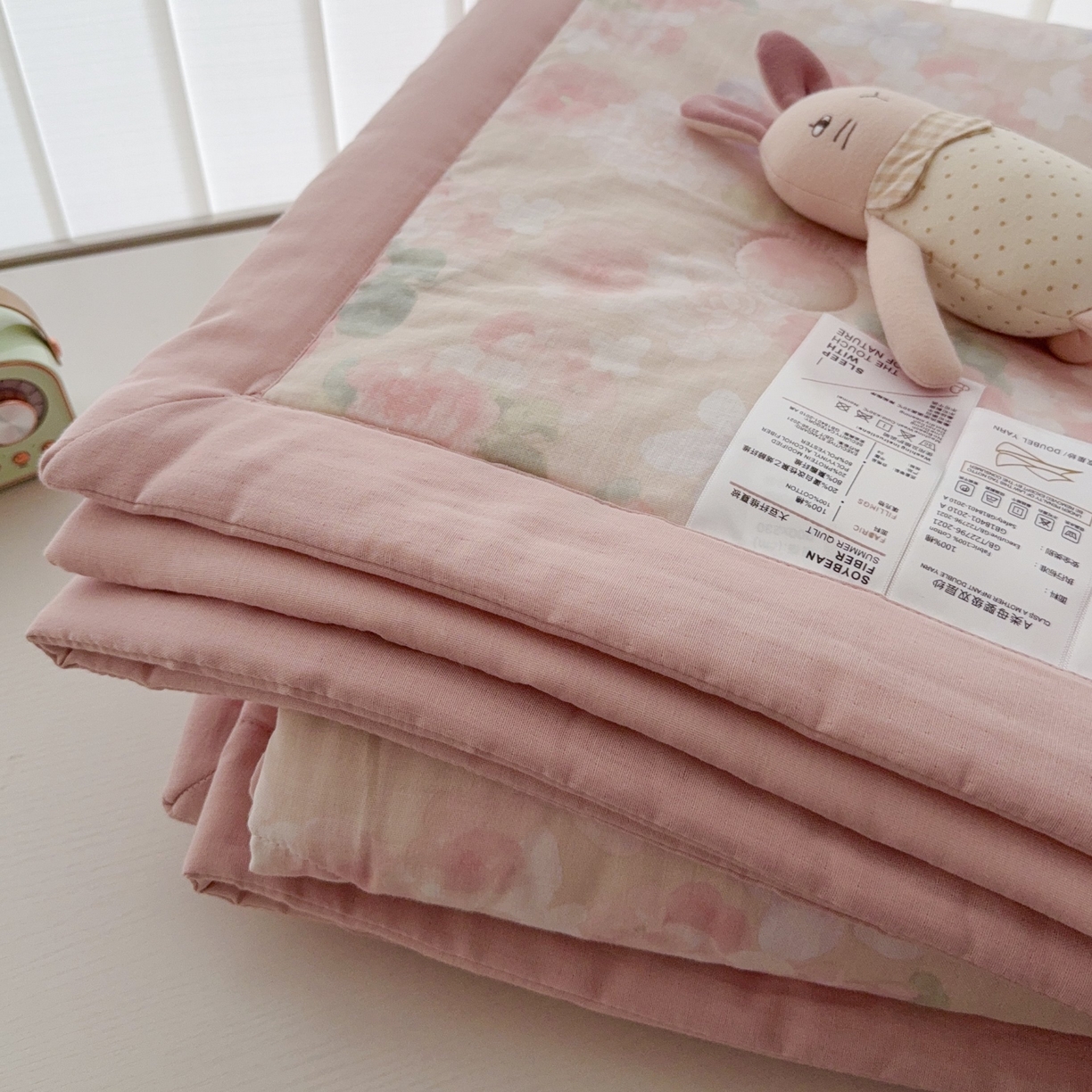 91家纺网 家纺一手货源 找家纺 于果 2025新款全棉双层纱夏被四件套 潮汐月影