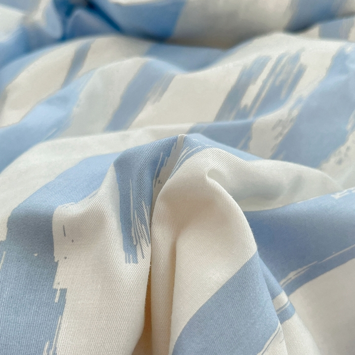 91家纺网 家纺一手货源 找家纺 吉象2025新款全棉印花北欧极简四件套系列 文艺蓝