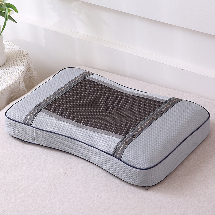 91家纺网 家纺一手货源 找家纺 纽乐家纺 2025夏季夏凉凉席枕芯冰丝冰藤护颈椎记忆棉枕头助睡眠冰藤枕头枕芯 冰丝冰藤记忆枕-深灰 35x55cm/只