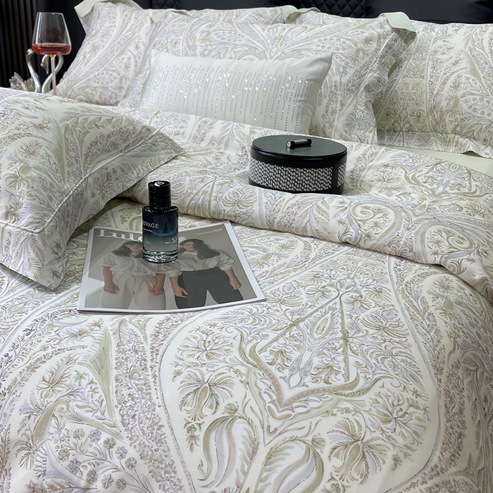 91家纺网 家纺一手货源 找家纺 莱豫2025新款50支莱赛尔天丝四件套 悸川