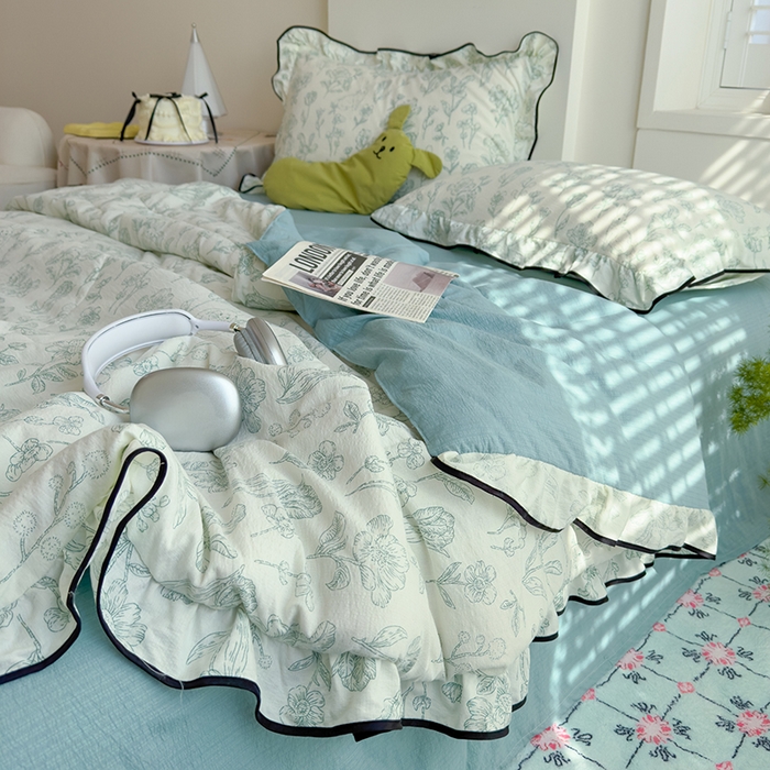 91家纺网 家纺一手货源 找家纺 慕尚 2025新款云感棉花边夏凉被空调被 花遇兔