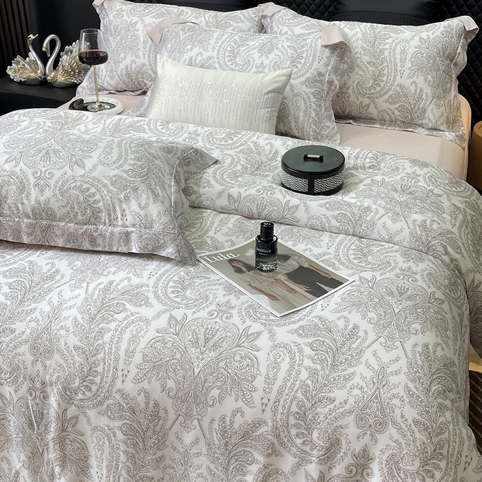 91家纺网 家纺一手货源 找家纺 莱豫2025新款50支莱赛尔天丝四件套 微梦