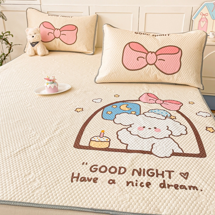 91家纺网 家纺一手货源 找家纺 川悦生活 2025新款大版冰豆豆凉豆豆凉席 奶糕作坊