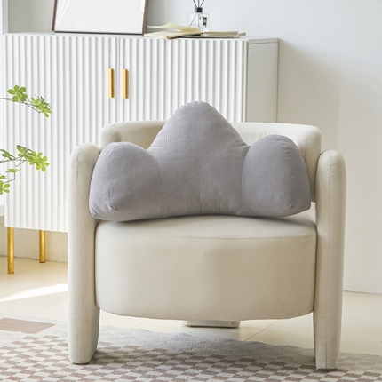 囍莱家纺 2025新款灯芯绒靠2025新款灯芯绒靠山靠腰枕山靠腰枕 靠山-浅灰色