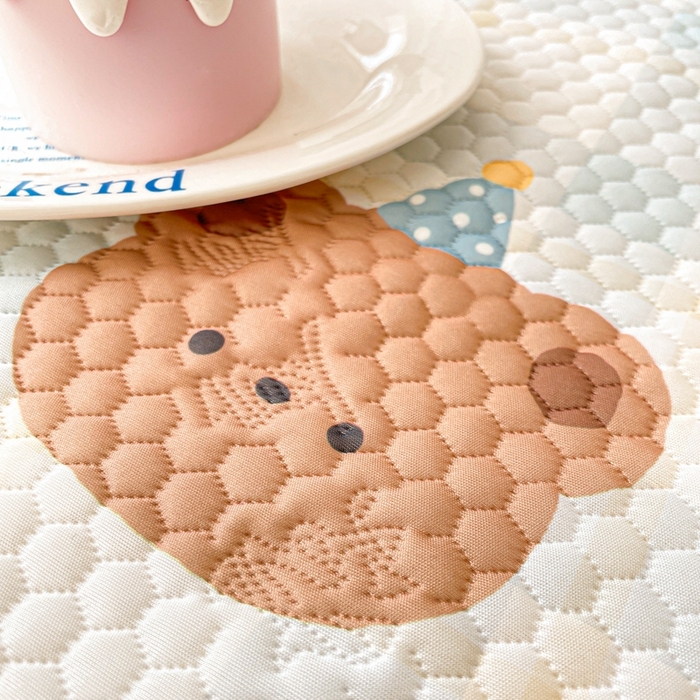 91家纺网 家纺一手货源 找家纺 川悦生活 2025新款大版冰豆豆凉豆豆凉席 格拉熊