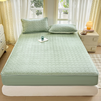 91家纺网 家纺一手货源 找家纺 （总）卡伦家纺 2025新款水洗棉磨毛防水夹棉床笠