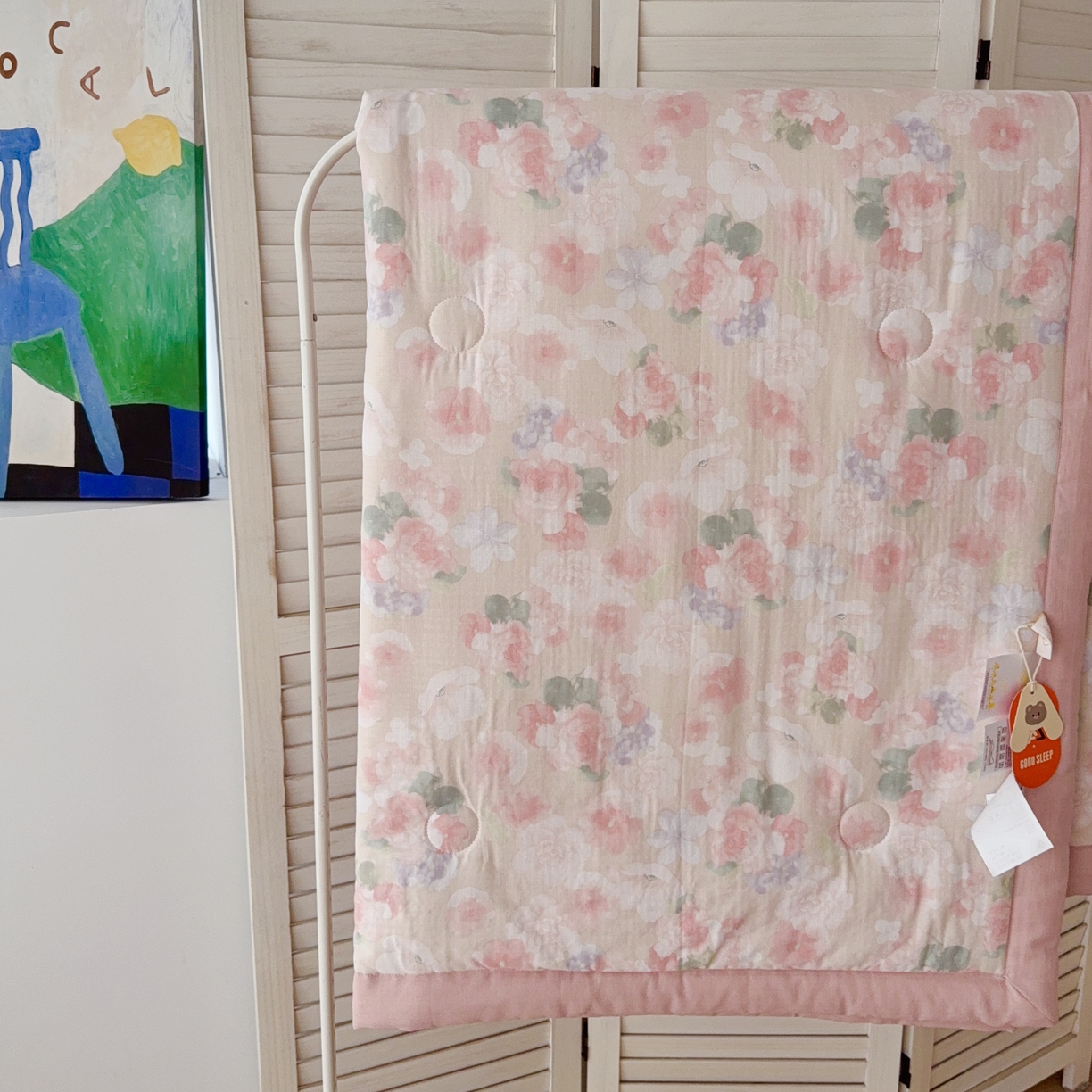 91家纺网 家纺一手货源 找家纺 于果 2025新款全棉双层纱夏被四件套 潮汐月影