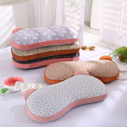 91家纺网 家纺一手货源 找家纺 （总）蔻眠 2025全棉双层纱碎花熊猫荞麦护颈枕