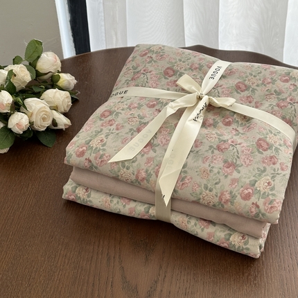 91家纺网 家纺一手货源 找家纺 （总）黛馨  2025新款全棉A类小清新双层纱四件套