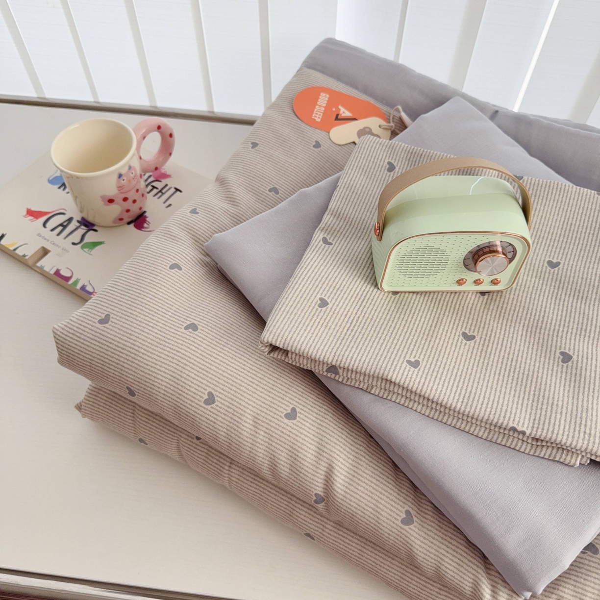 91家纺网 家纺一手货源 找家纺 于果 2025新款全棉双层纱夏被四件套 简单爱