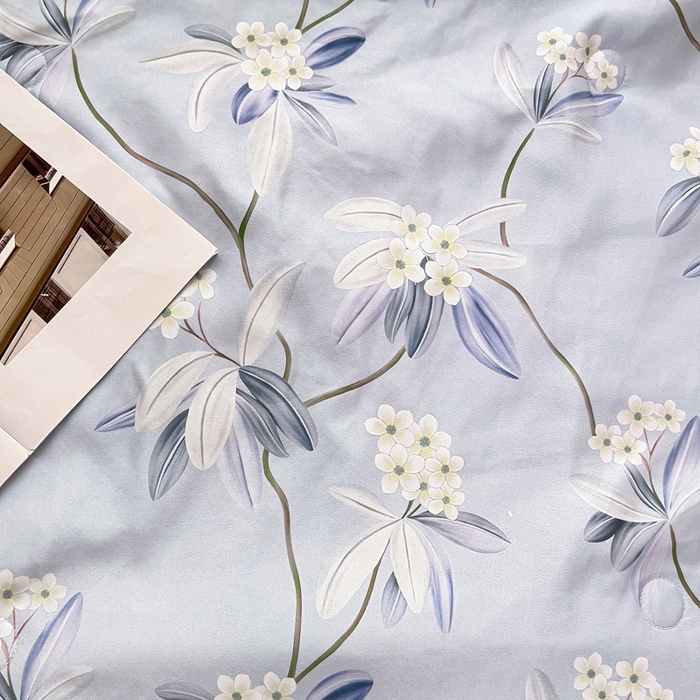 91家纺网 家纺一手货源 找家纺 找底底家纺 2025新款60S水洗天丝夏被夏凉被空调被床裙四件套 摇曳花香