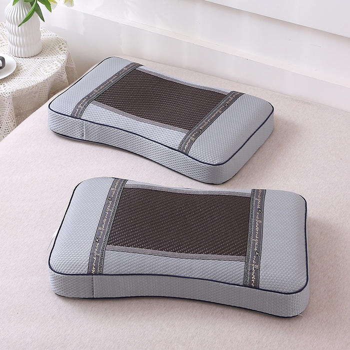 91家纺网 家纺一手货源 找家纺 纽乐家纺 2025夏季夏凉凉席枕芯冰丝冰藤护颈椎记忆棉枕头助睡眠冰藤枕头枕芯 冰丝冰藤记忆枕-深灰 35x55cm/只